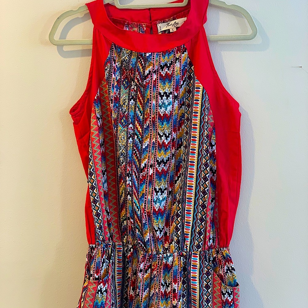 Romper / beach coverup in pattern with pockets